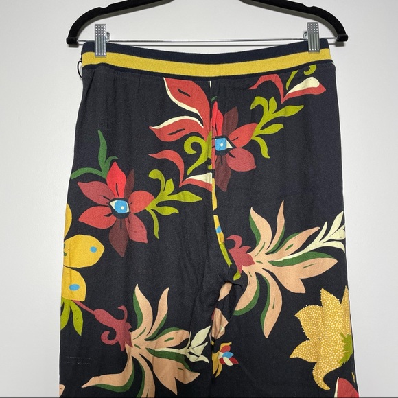 Anthropologie Farm Rio Calla Evil Eye Boho Floral Print Flare Pants Size S - Picture 7 of 9